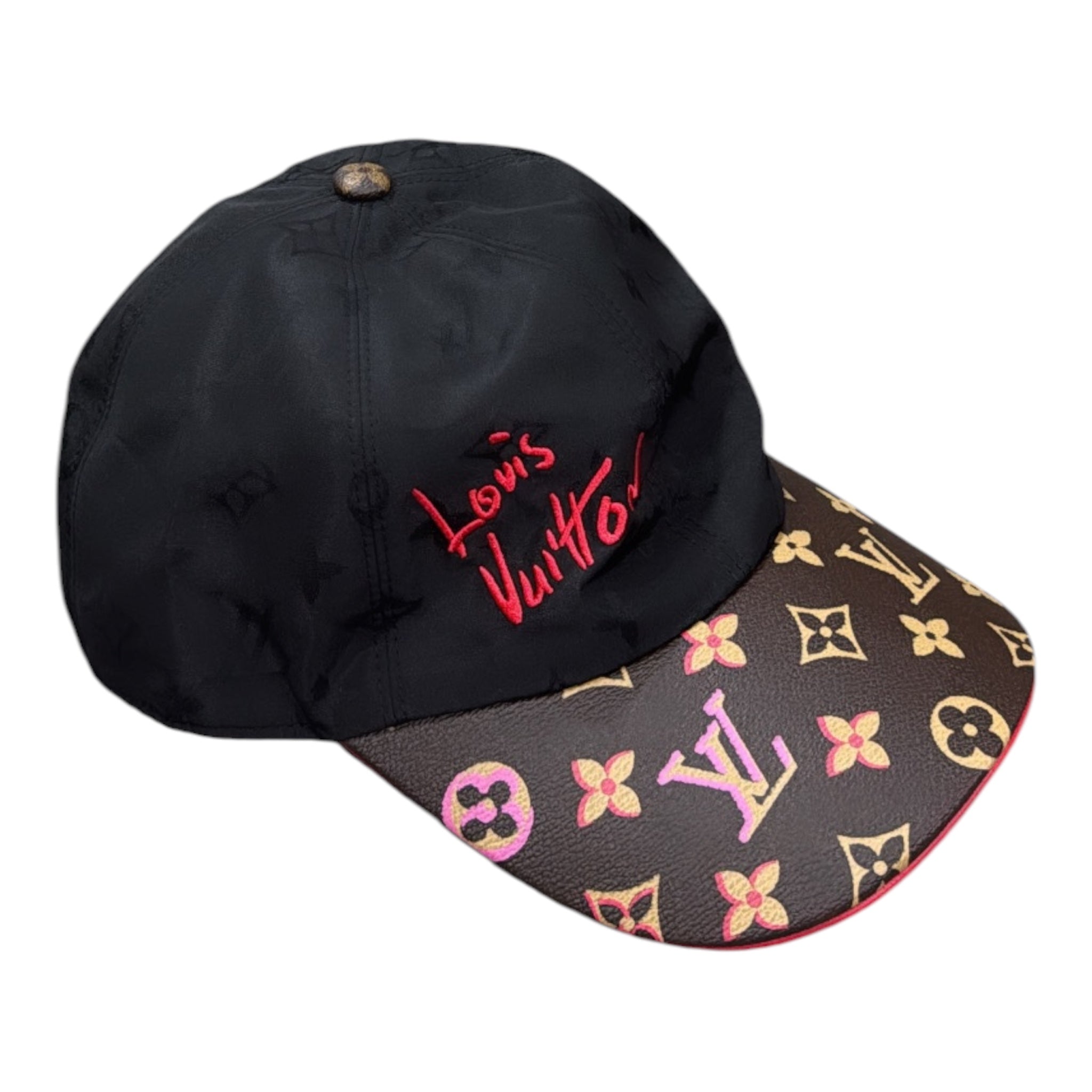 Casquette louis Vuitton noir rose