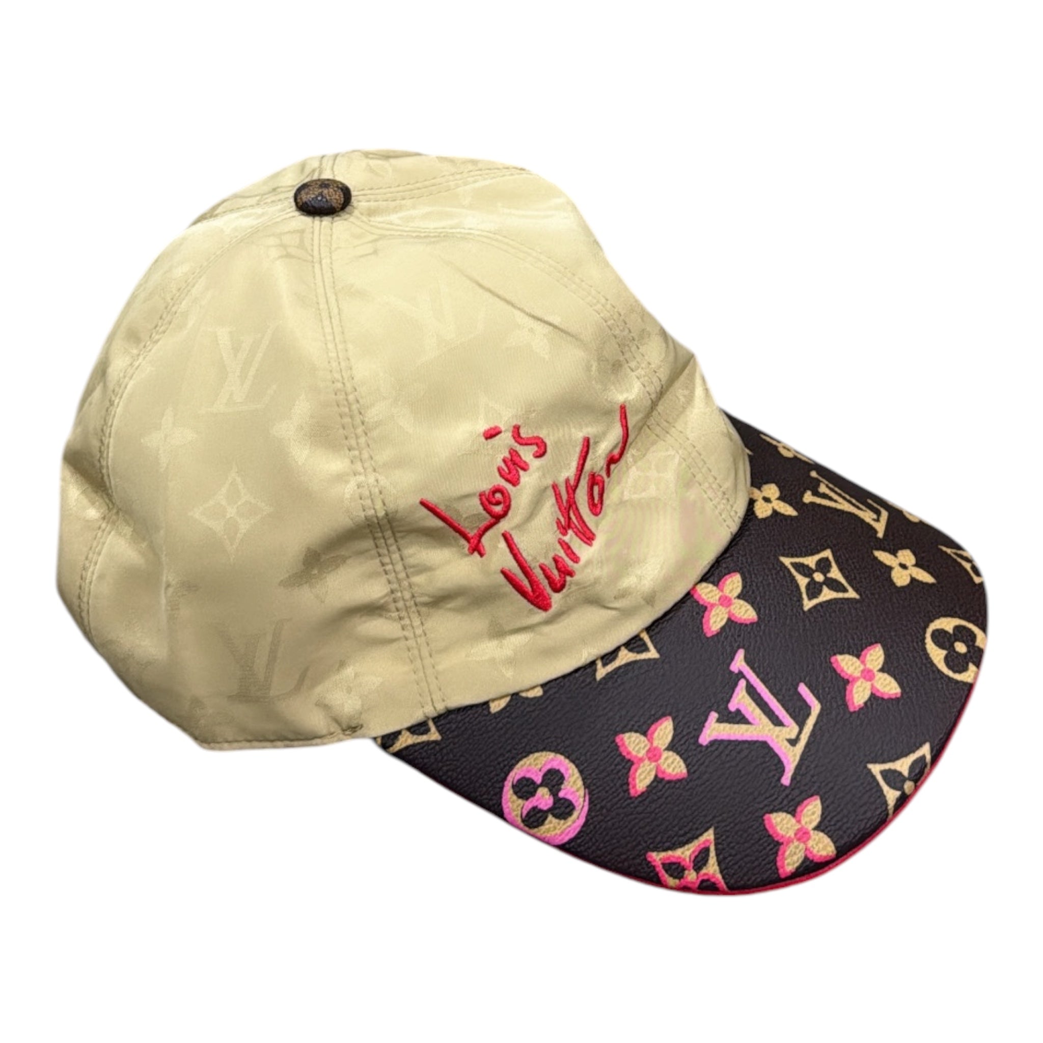 Casquette louis Vuitton beige rose