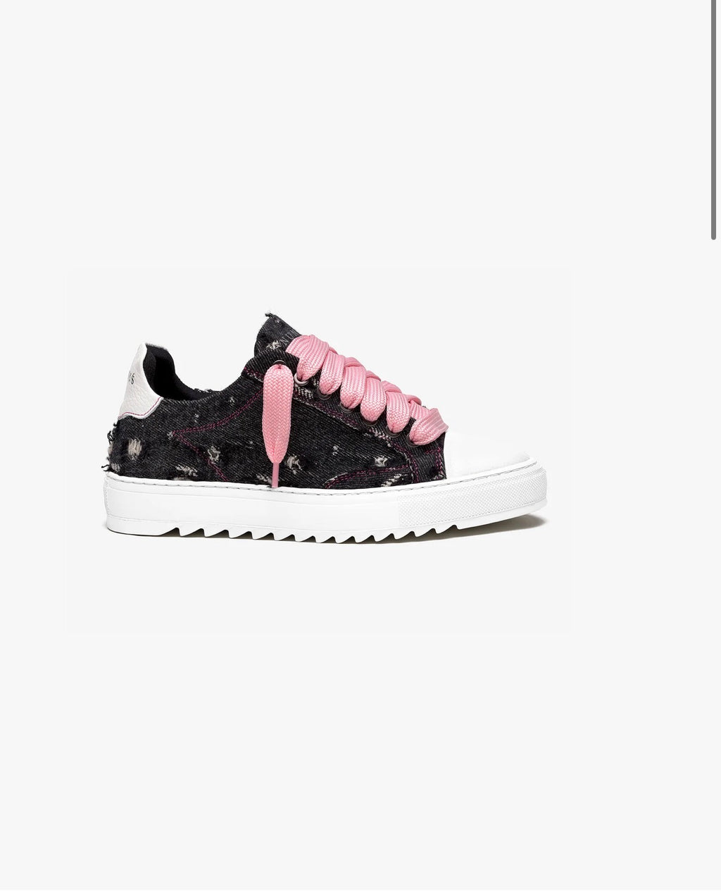 Numeris noir lacets rose